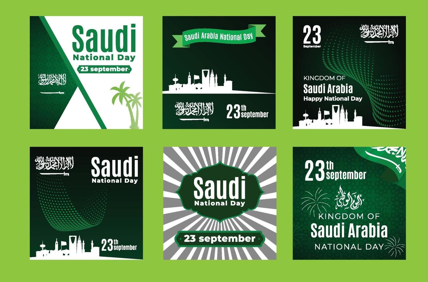 día nacional de arabia saudita el 23 de septiembre. Feliz día de la independencia. vector