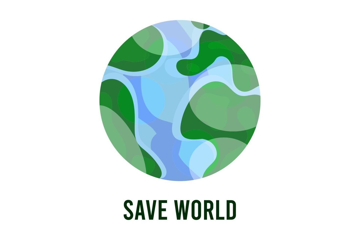 Planet earth icon. Environment concept. Save world. Vector space