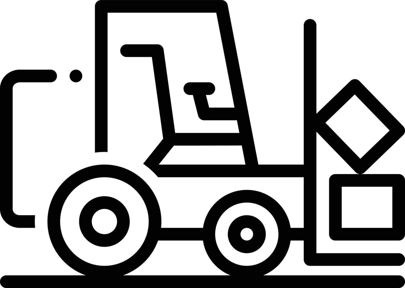 Line icon for fork lift vector