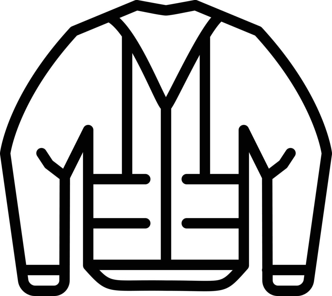 icono de línea para chaqueta de construcción vector