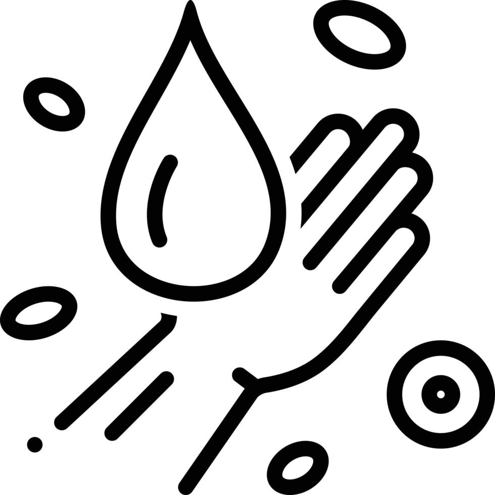 Line icon for anemia vector
