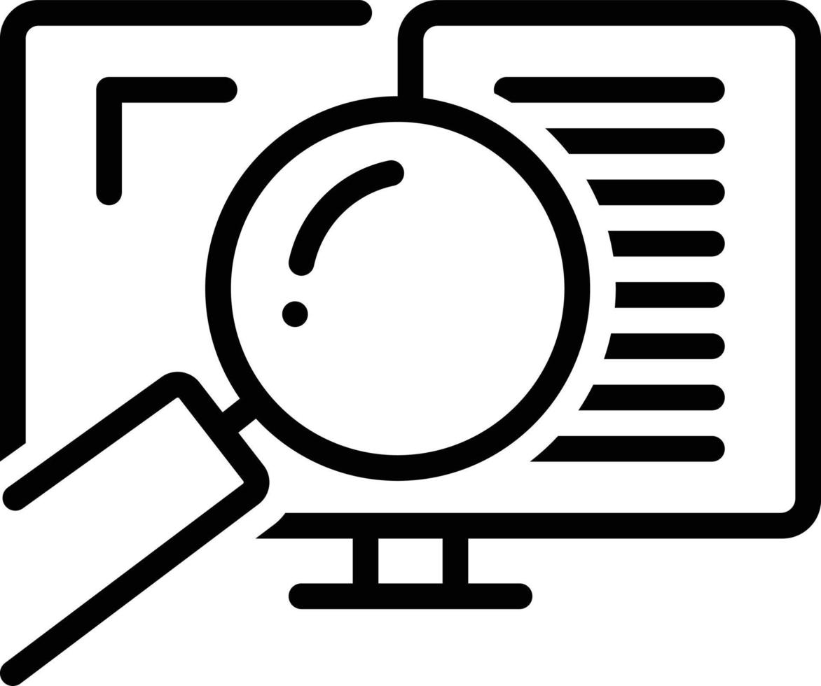 Line icon for auditing vector