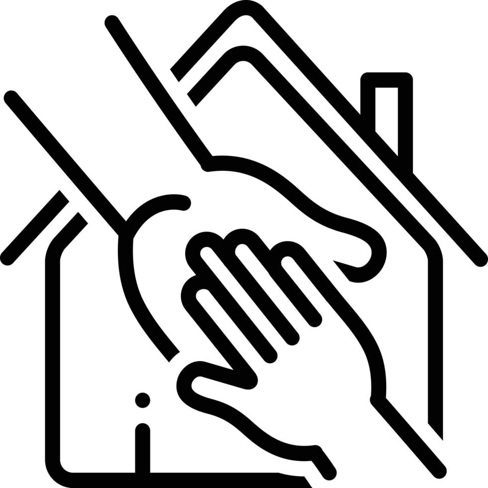 Line icon for orphanage vector