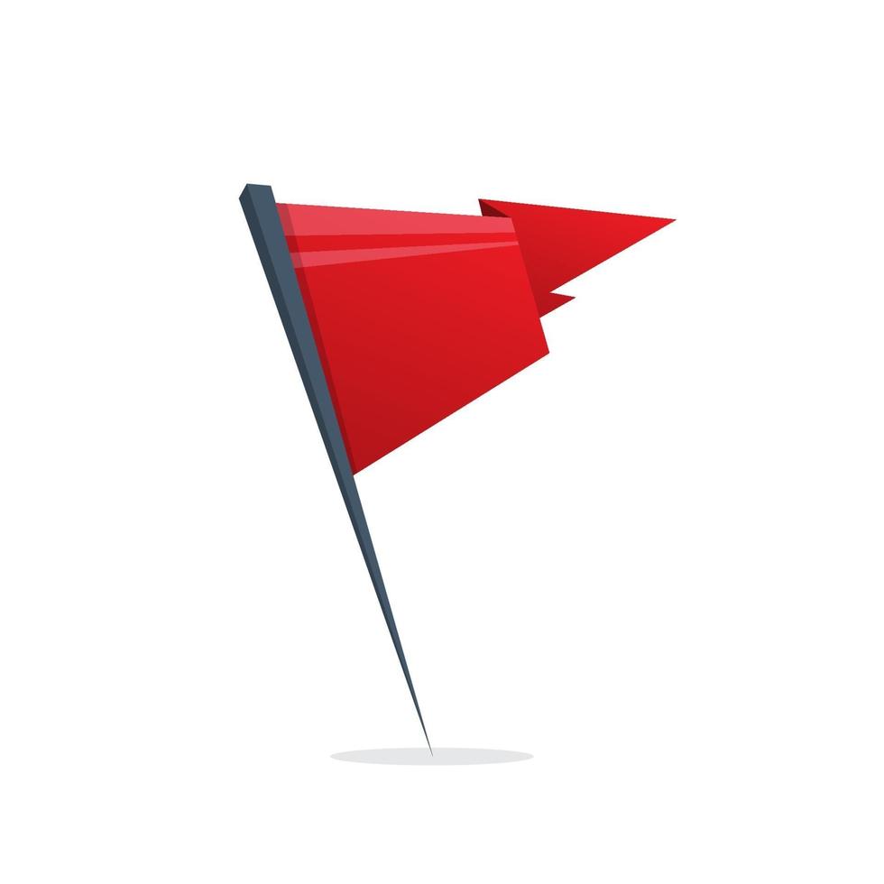 Red flag, Vector illustration