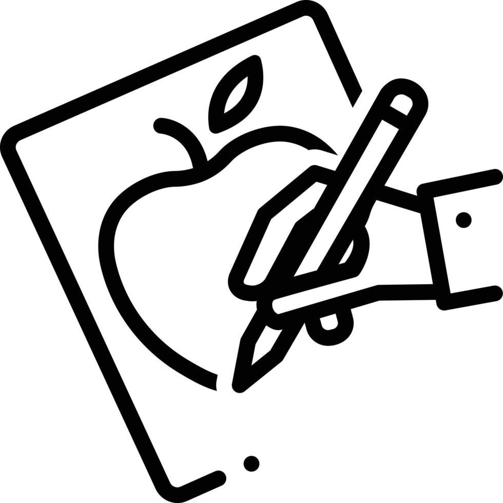 Line icon for handdrawing vector