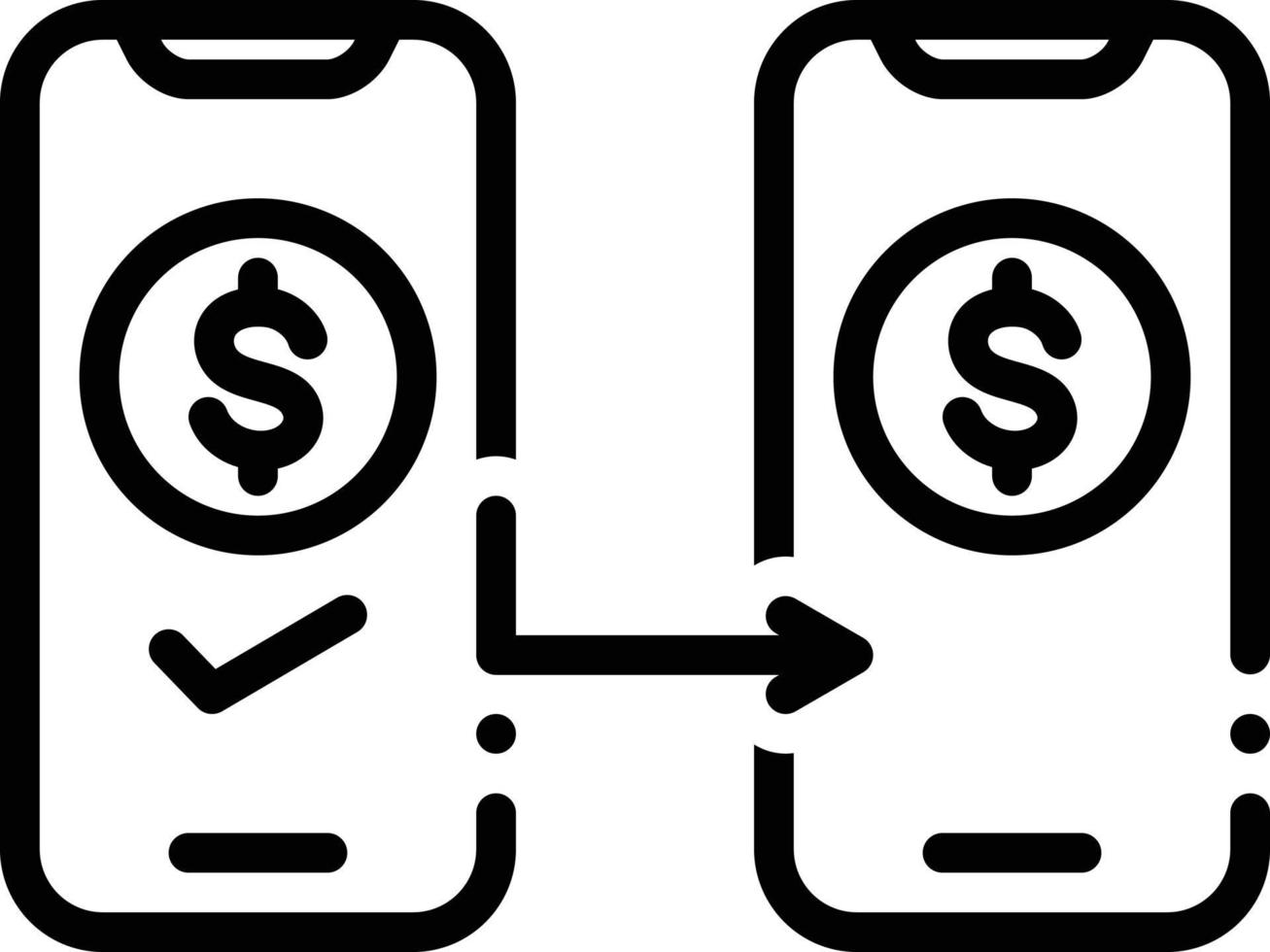Line icon for payed vector