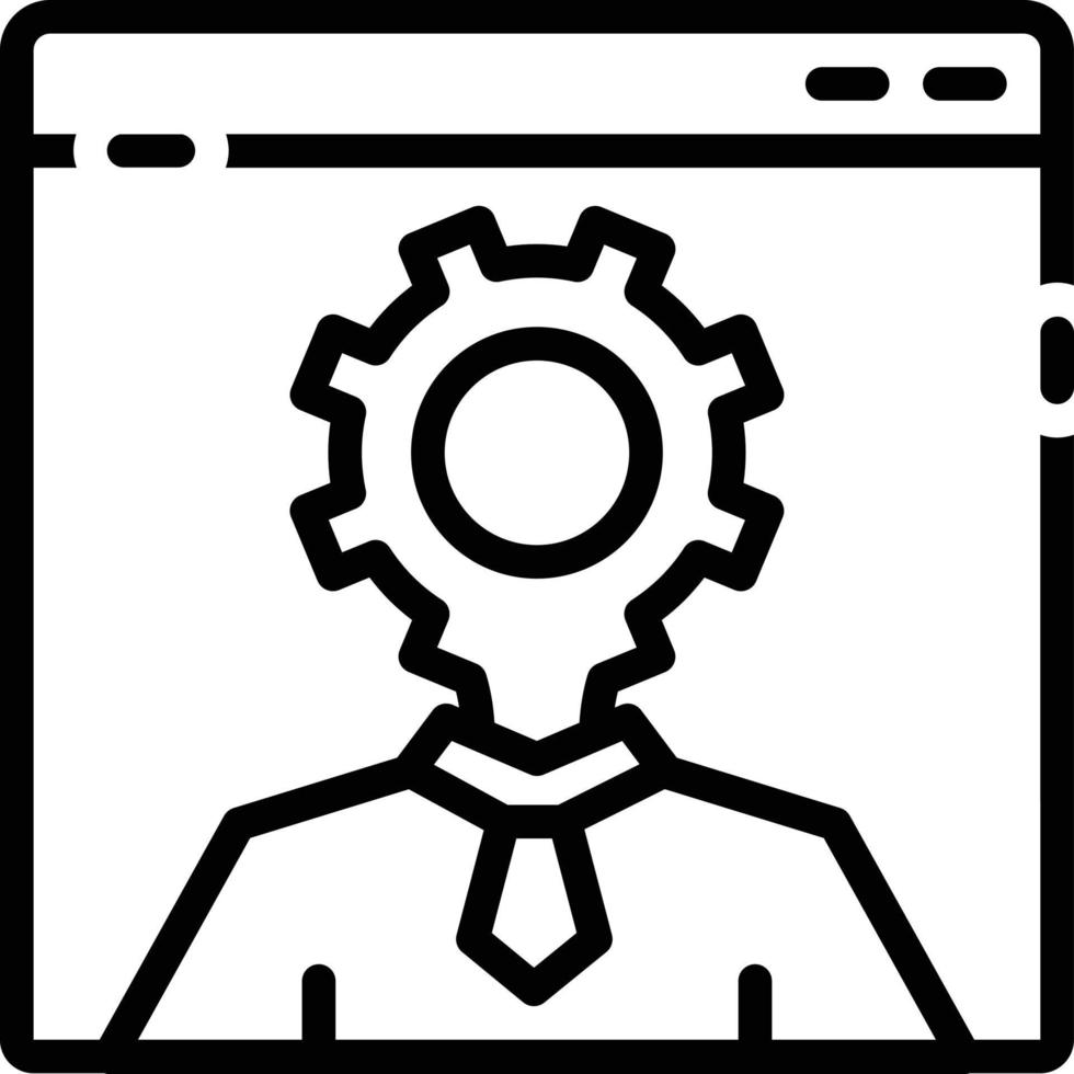 Line icon for seo specialist vector