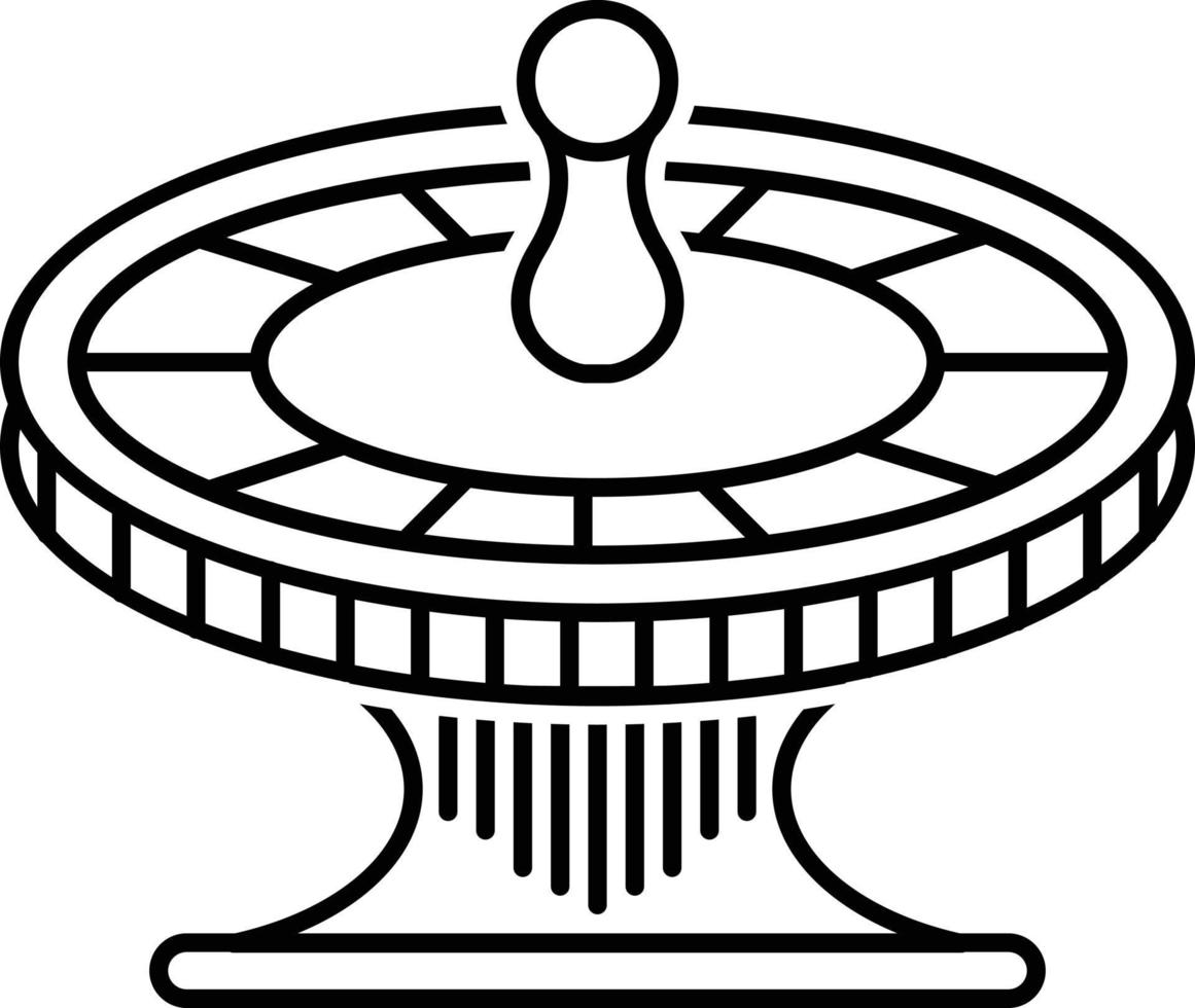 Line icon for roulette vector