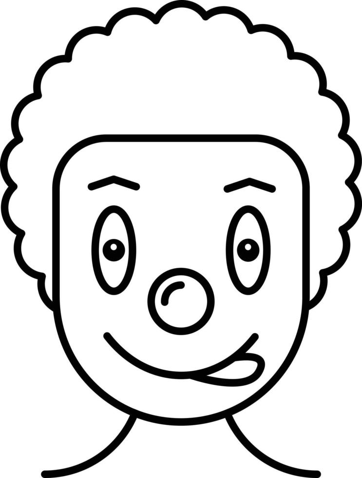 Line icon for clown vector