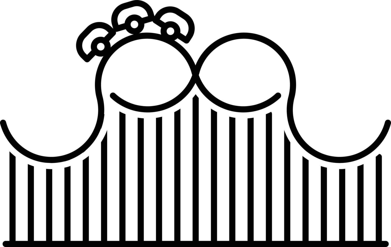 Line icon for roller coaster vector