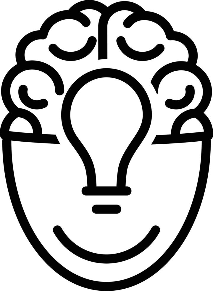 Line icon for brainstorming vector