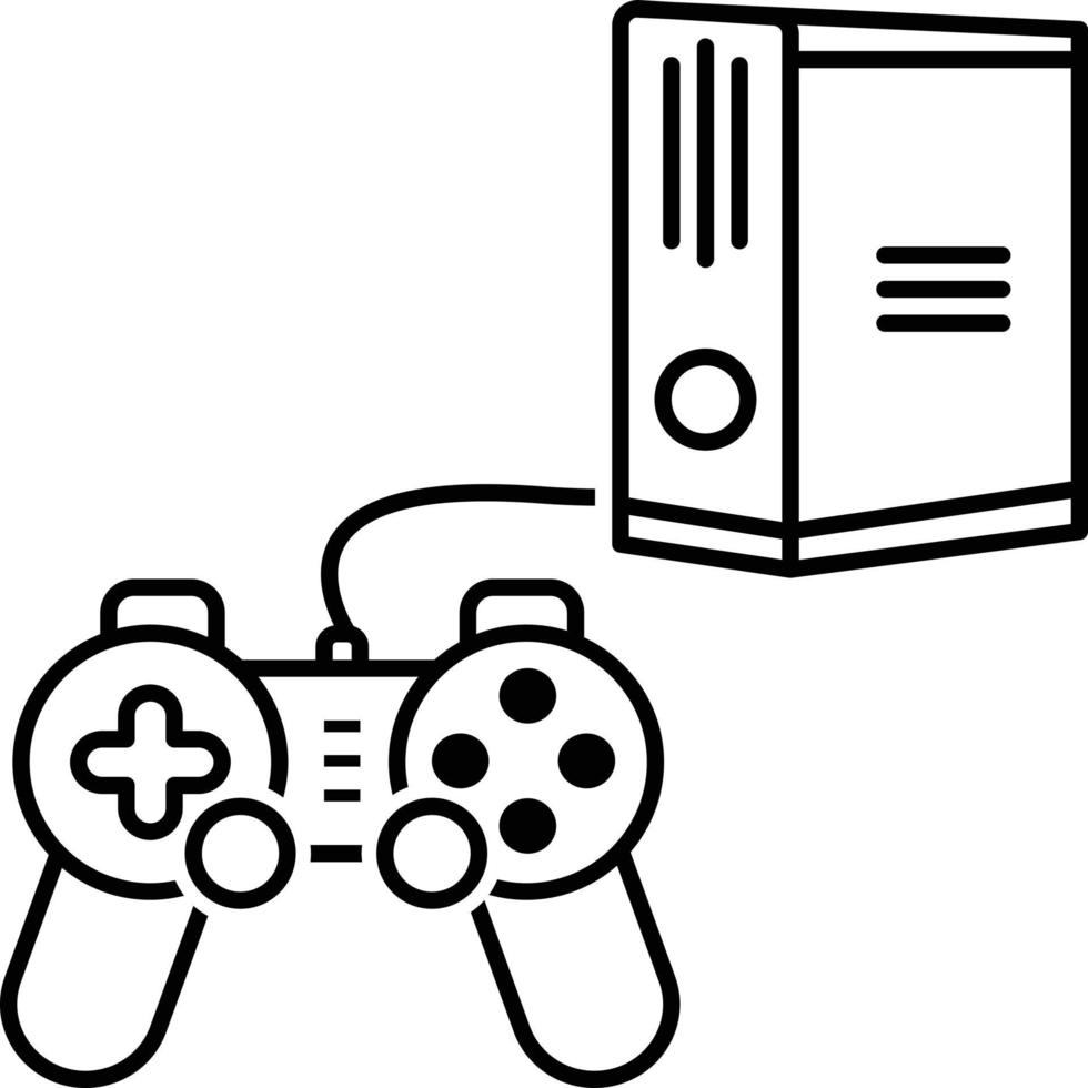 Line icon for play station vector