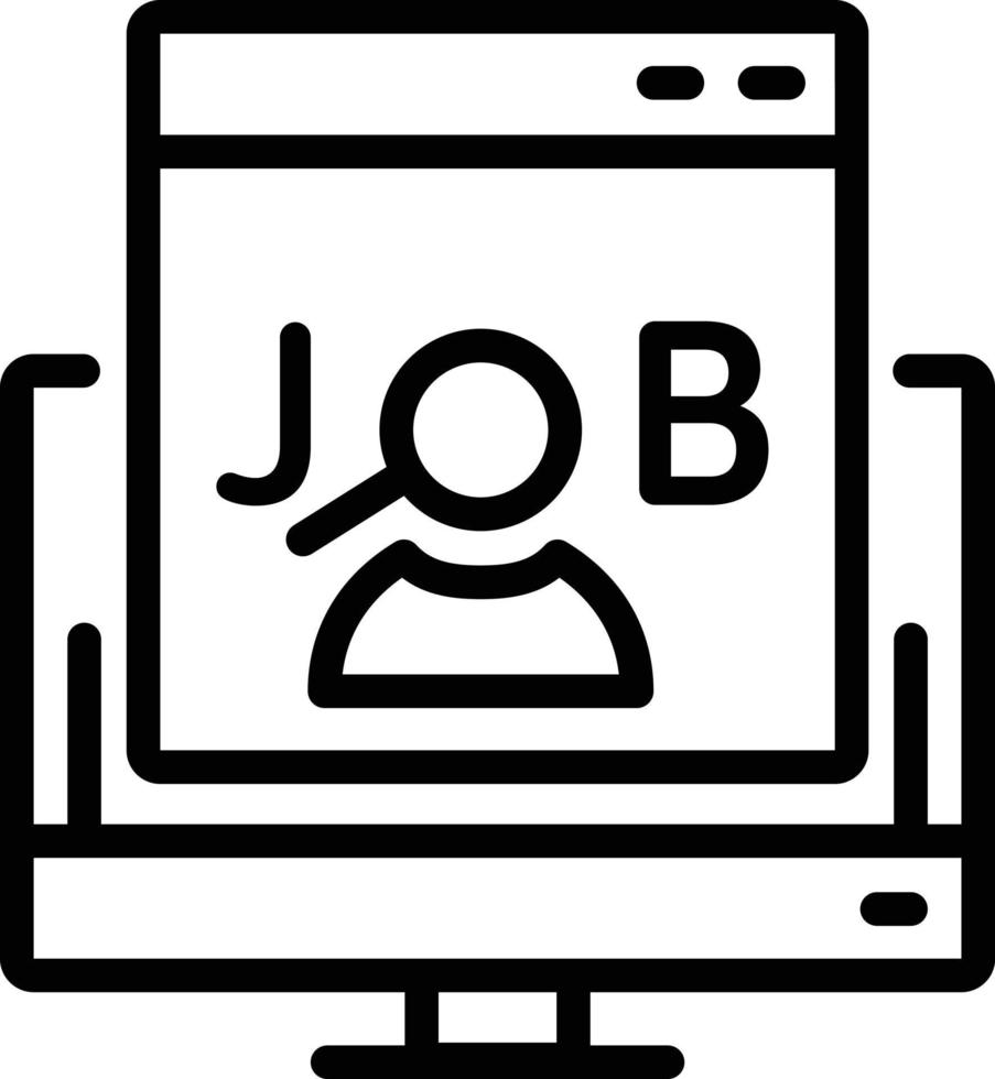 Line icon for jobs search vector