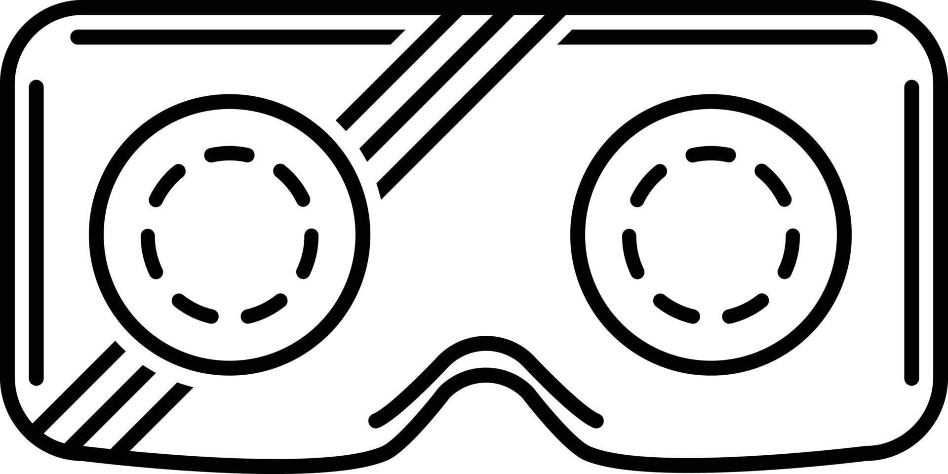 icono de línea para gafas vr vector