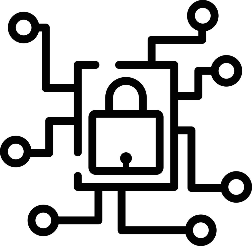 Line icon for private network vector