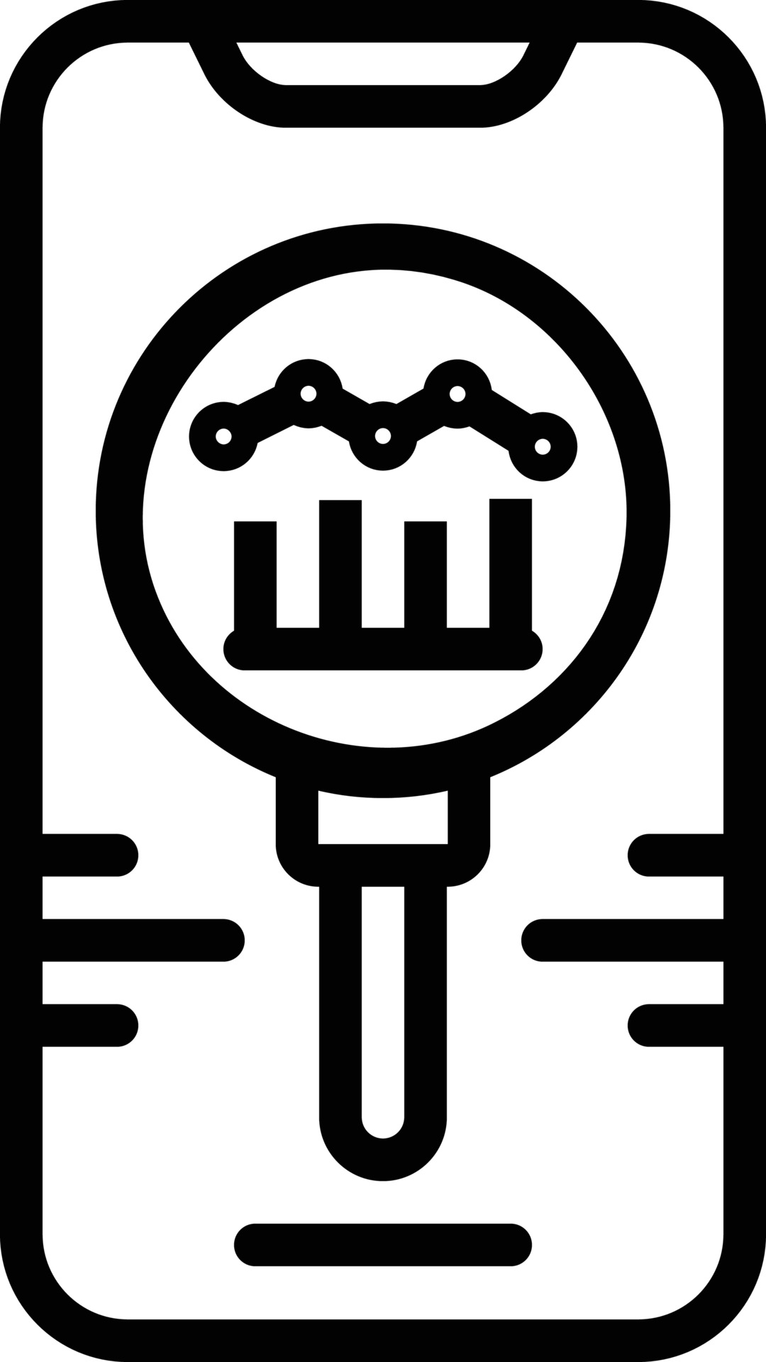 icono de línea para el análisis de la competencia 3126839 Vector en