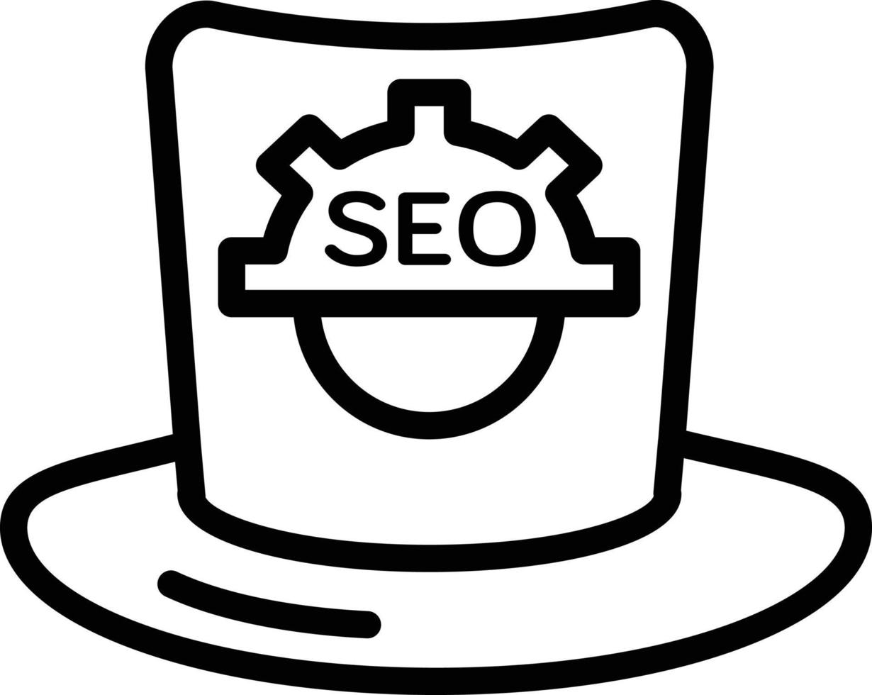 Line icon for seo whitehat vector
