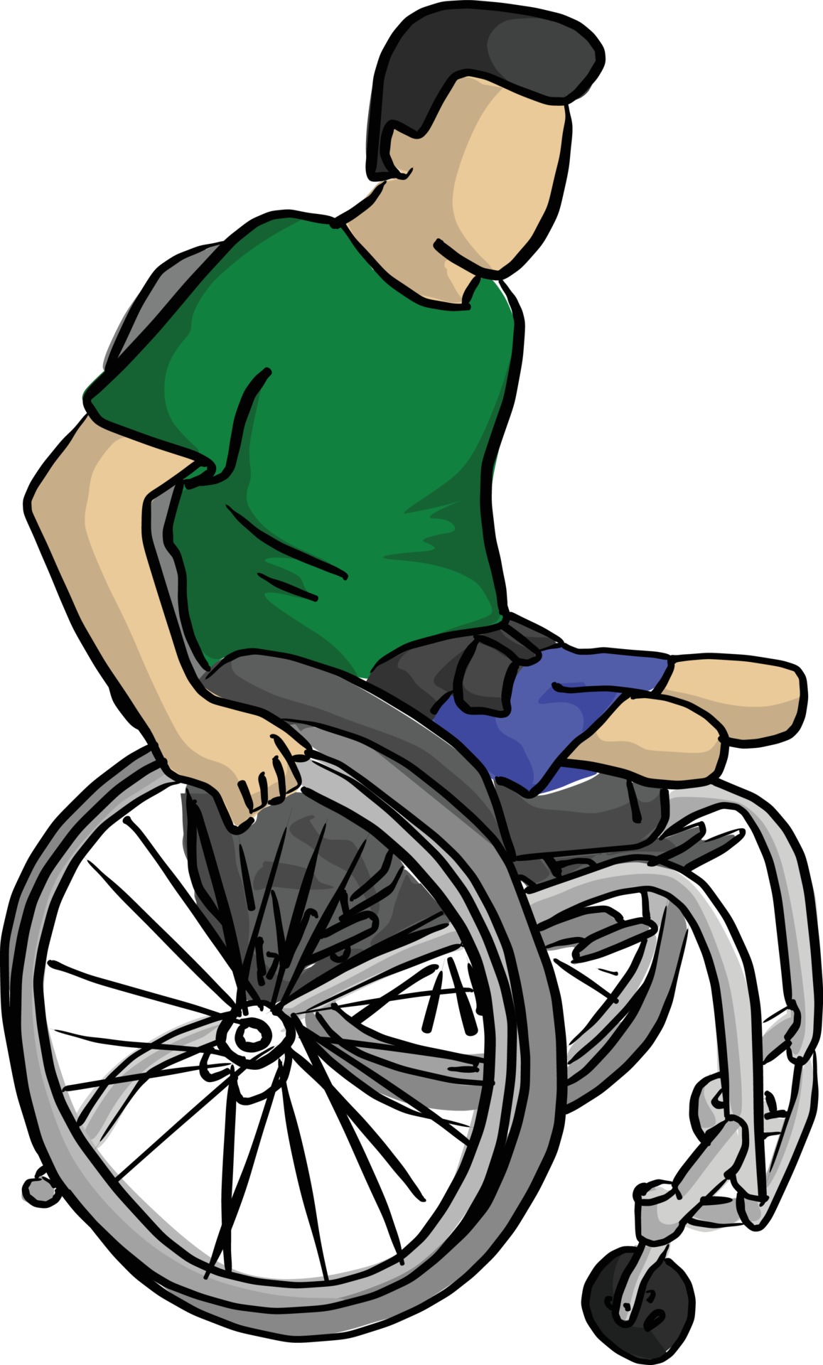 Handicapped man on wheelchair vector illustration 3126865 Vector Art at  Vecteezy