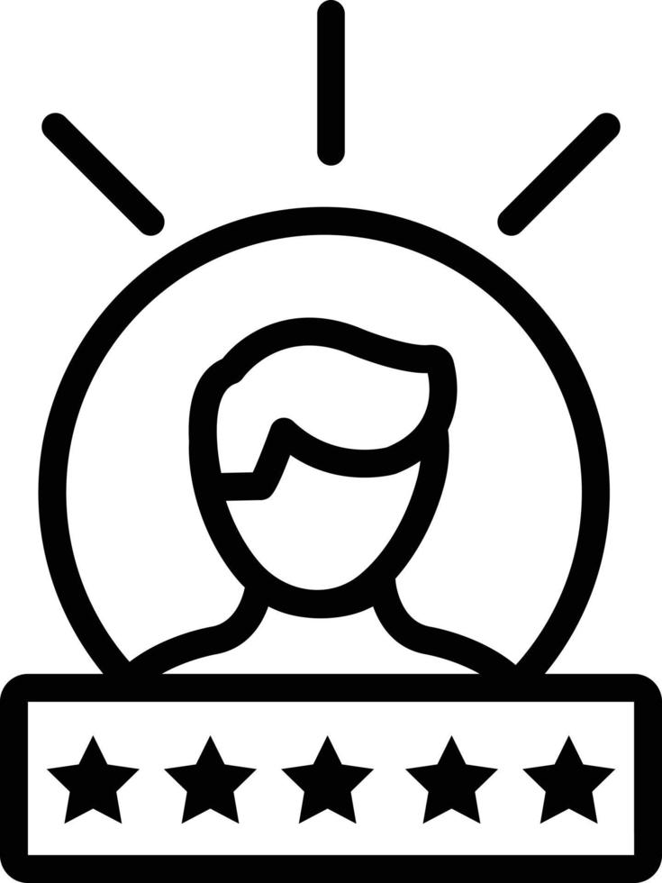 Line icon for experience vector