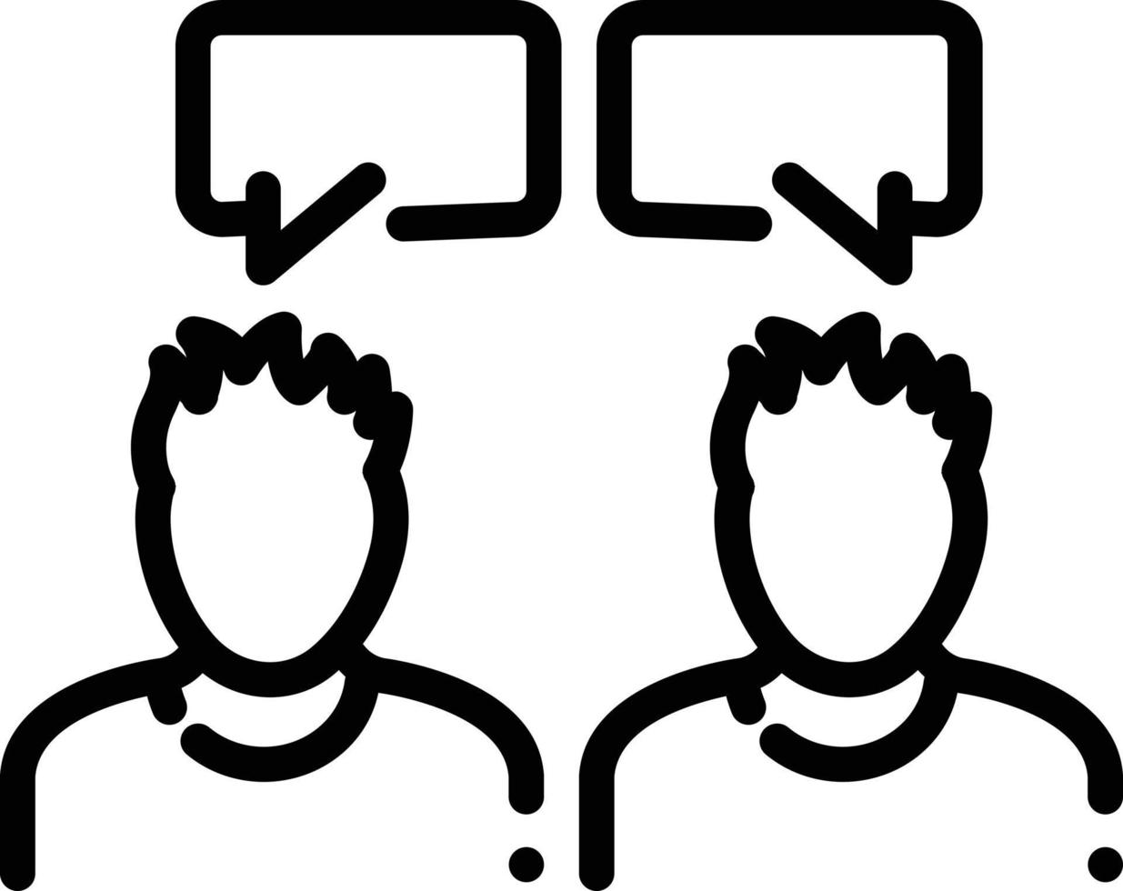 Line icon for talking vector