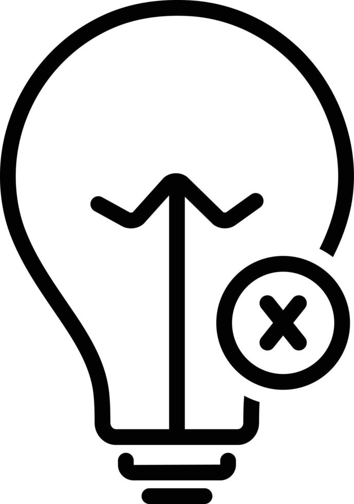 Line icon for in activate vector
