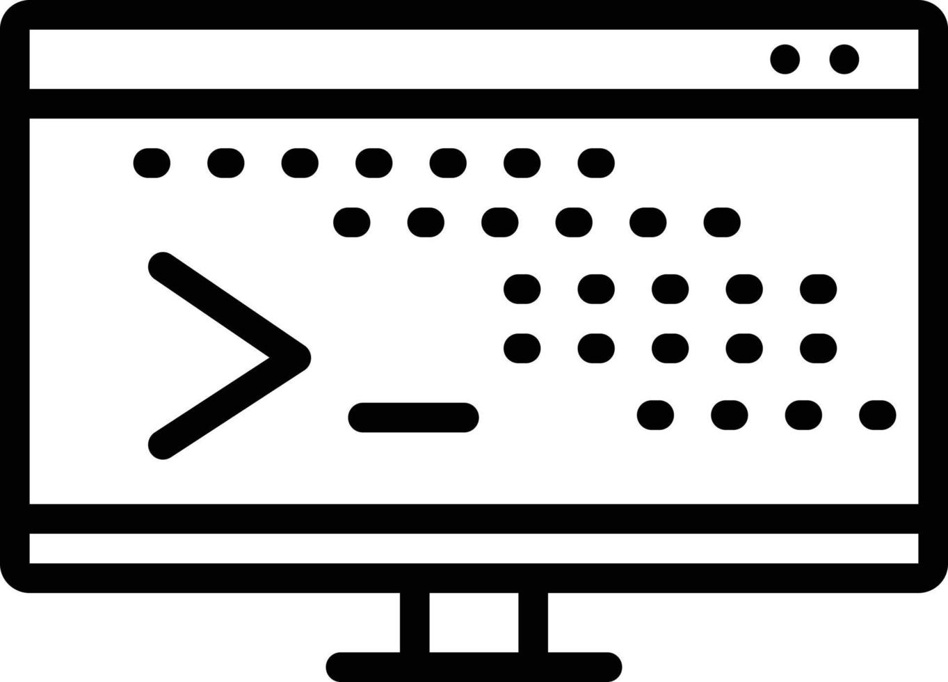 Line icon for hyperterminal vector