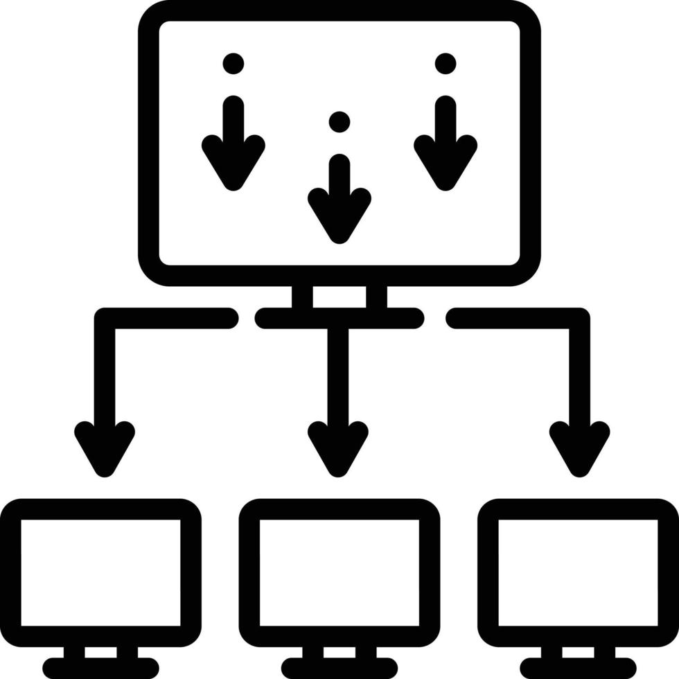 icono de línea para importador vector