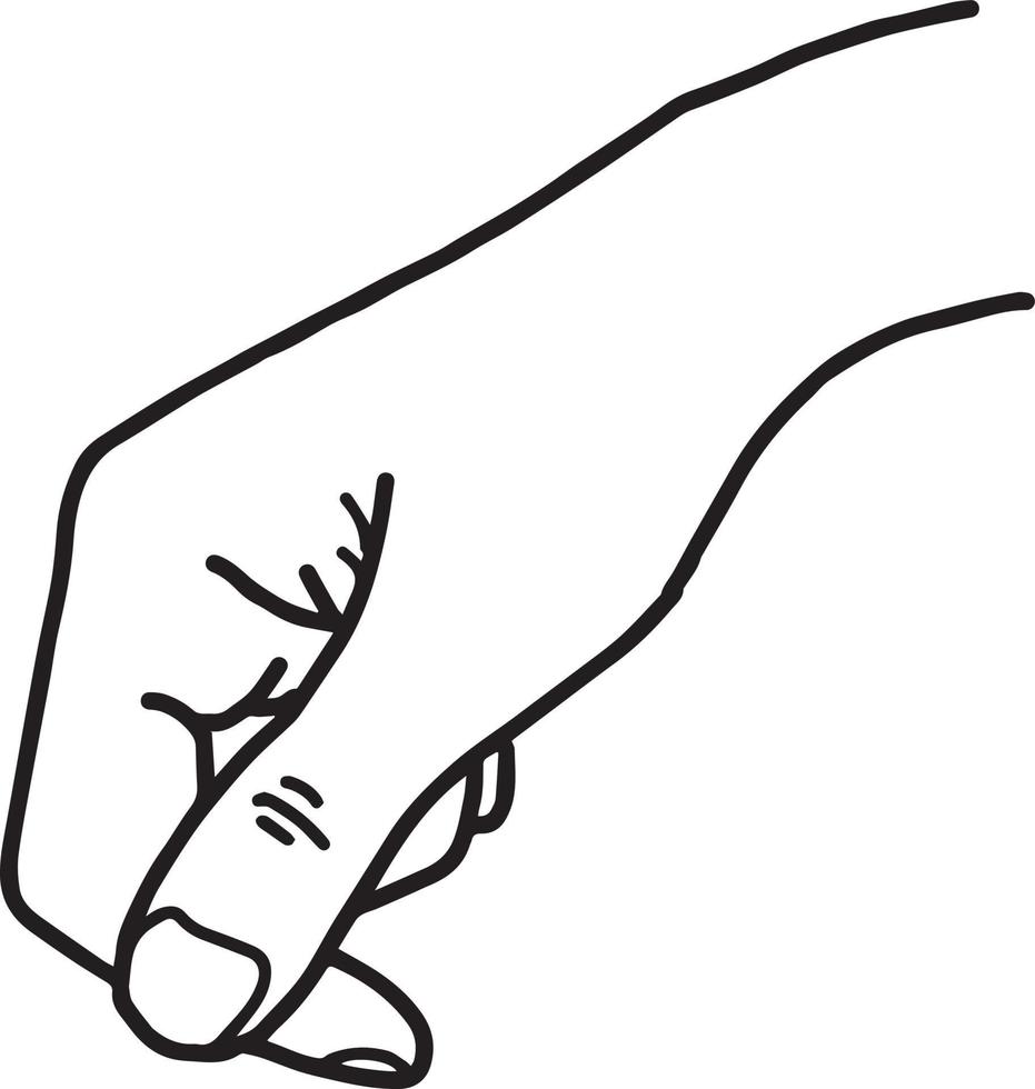 hand holding blank space - vector illustration sketch