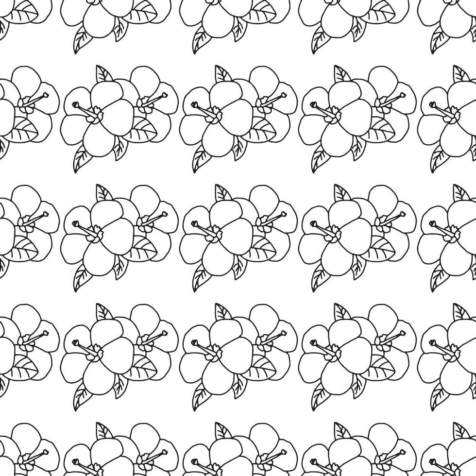 seamless pattern Plumeria flowers - vector illustration