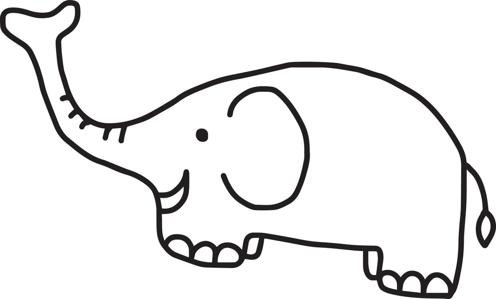 elephant - vector illustration sketch hand drawn