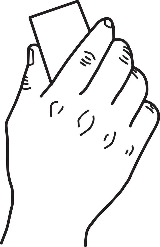 hand using blackboard eraser - vector illustration