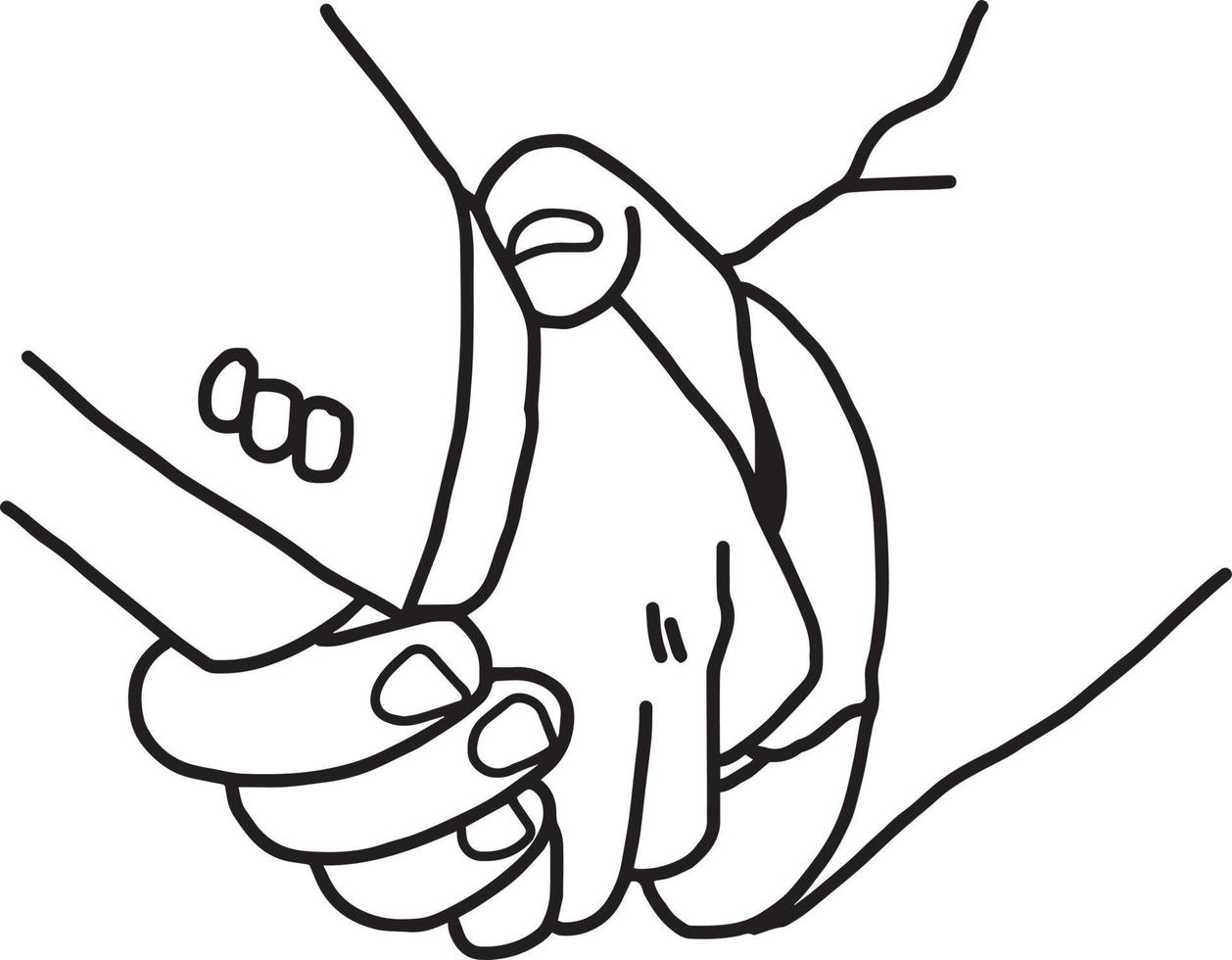 close up two businesspeople shaking hands - vector