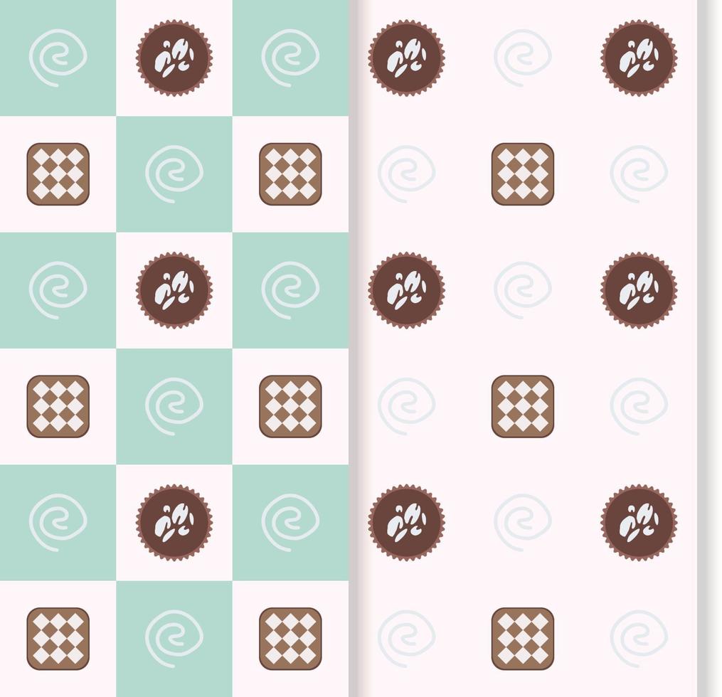 cute and sweet seamless pattern with cookies vector