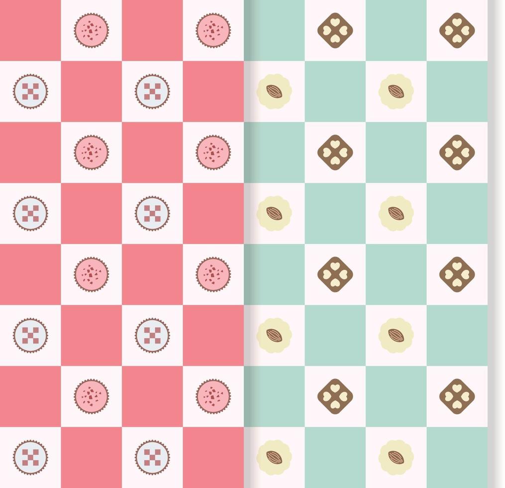 cute and sweet seamless pattern with cookies vector