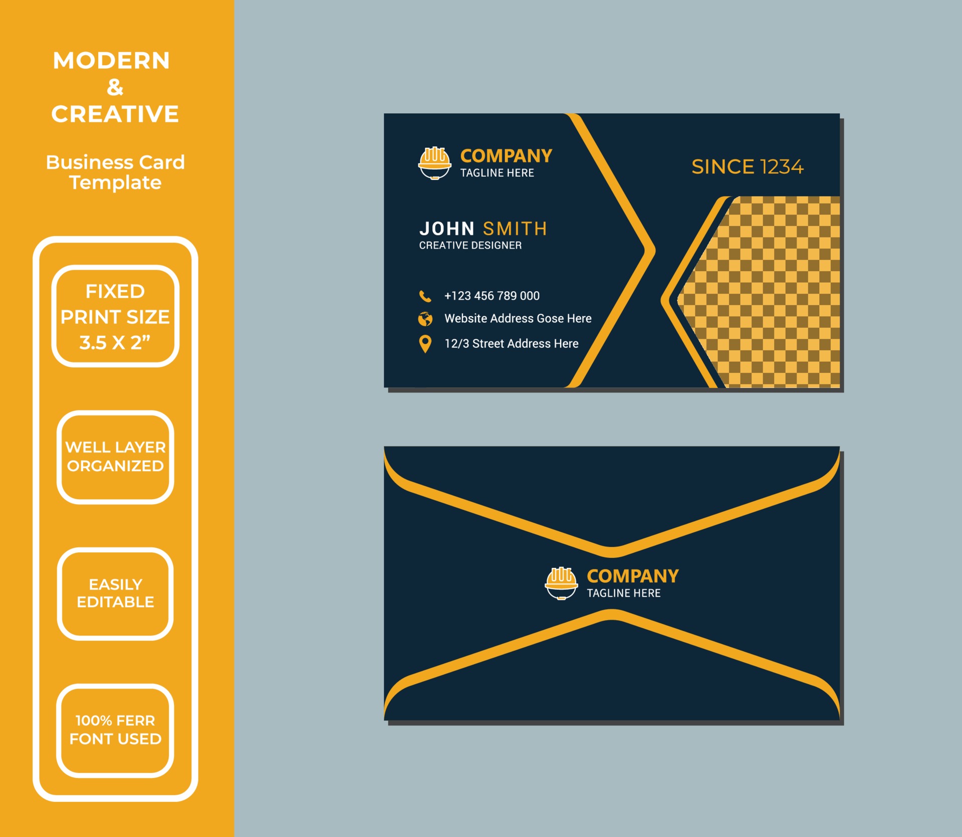 Construction Business Card Design Template 3127697 Vector Art At Vecteezy