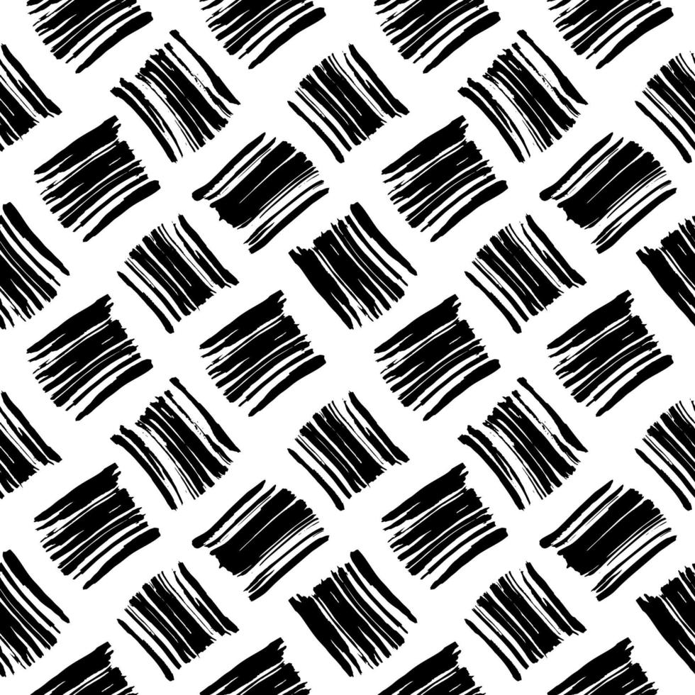 Brush strokes seamless pattern. Abstract hand drawn semicircles vector