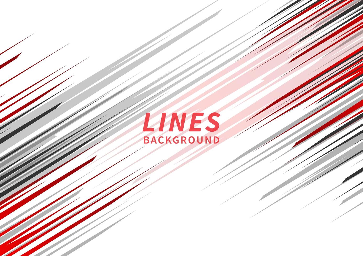 Abstract red, black and grey stripe lines diagonal background. vector