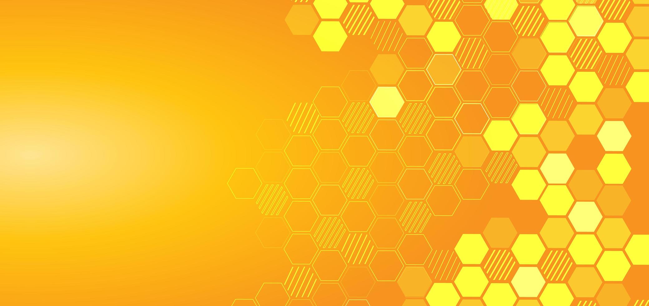 Abstract hexagon lines pattern on yellow background. 3127943 Vector Art