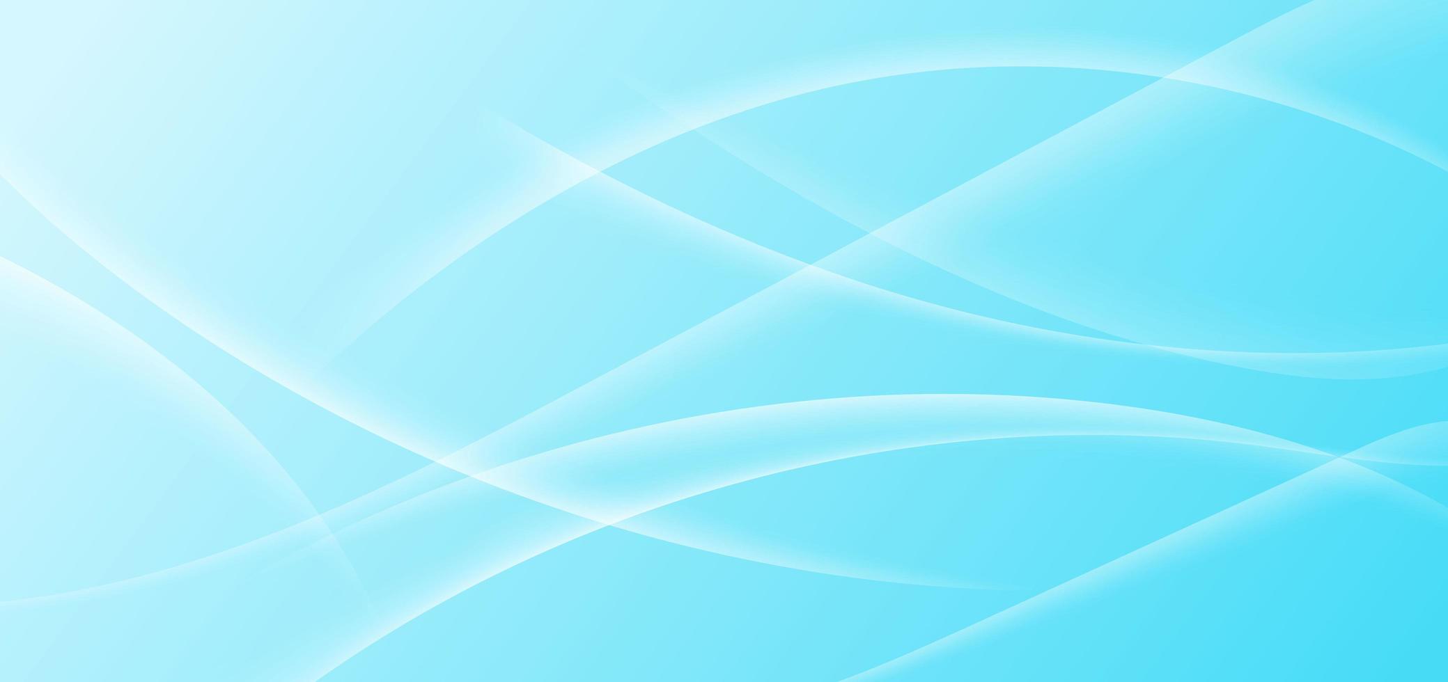Abstract soft blue background with dynamic waves shape. vector