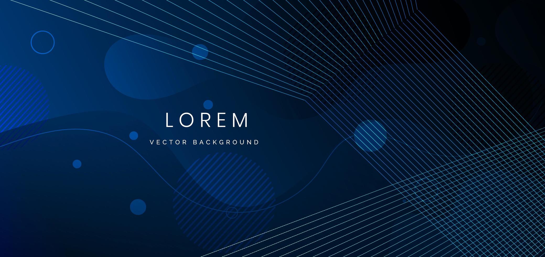 Banner template abstract background blue lines perspective background. vector
