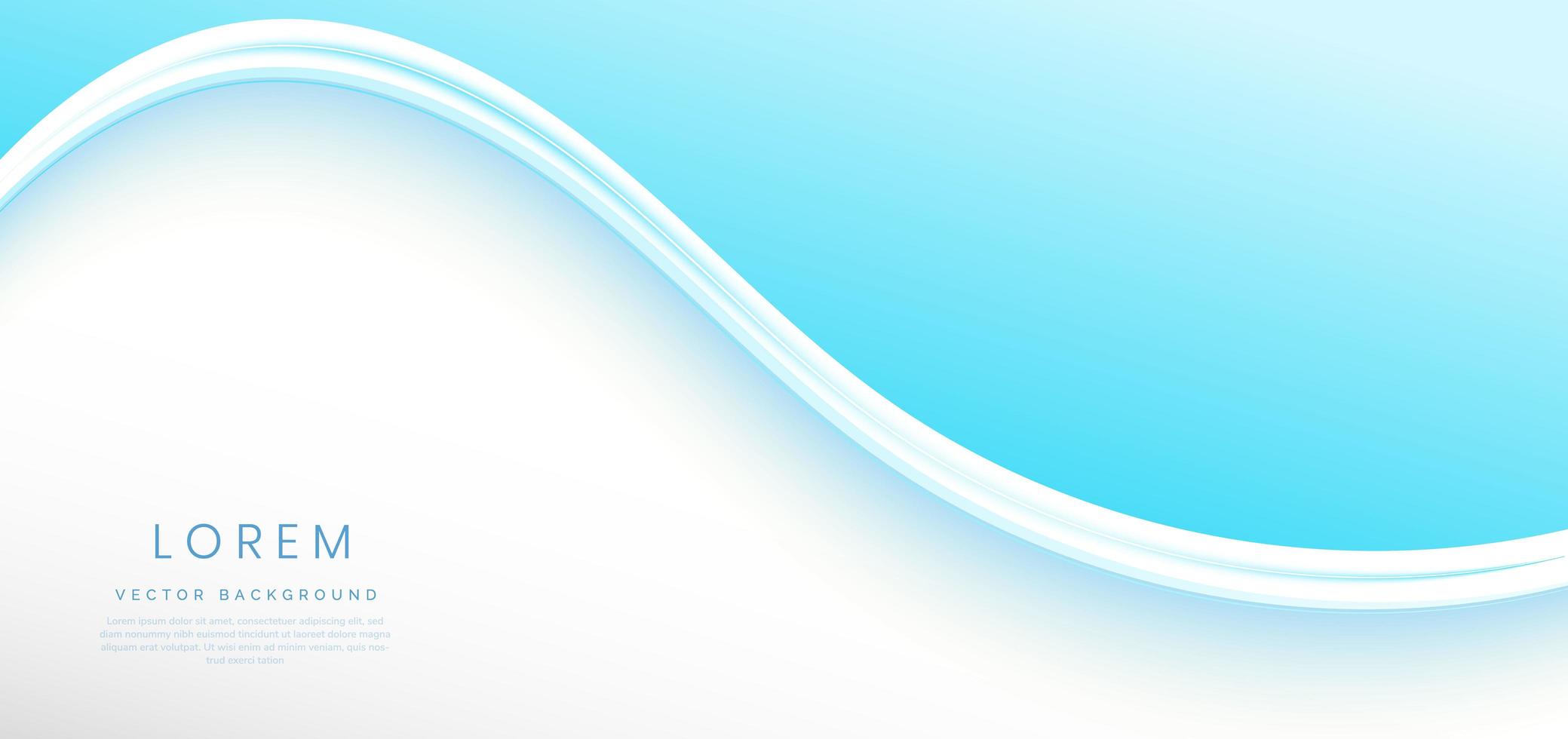 Abstract soft blue and orange curved and wave background. vector