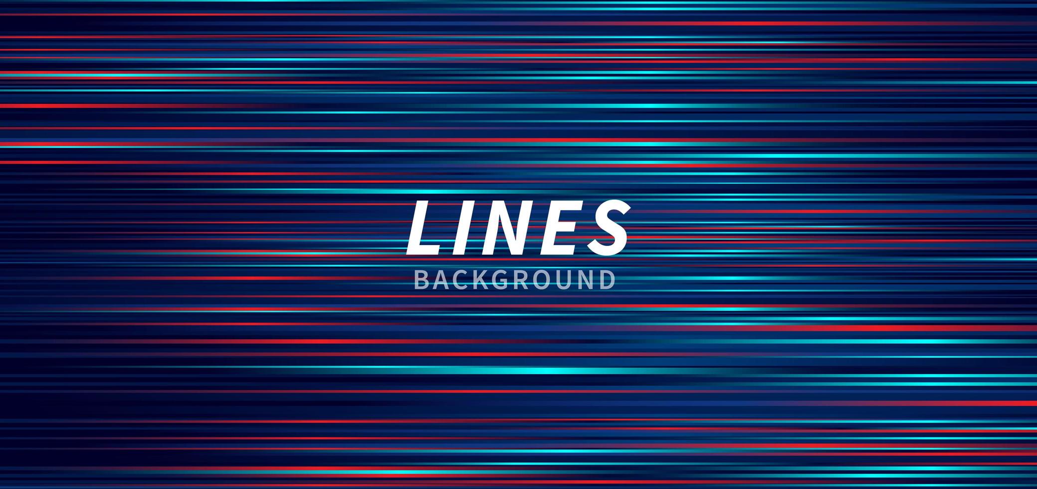 Abstract technology red and blue hi speed horizontal line background. vector