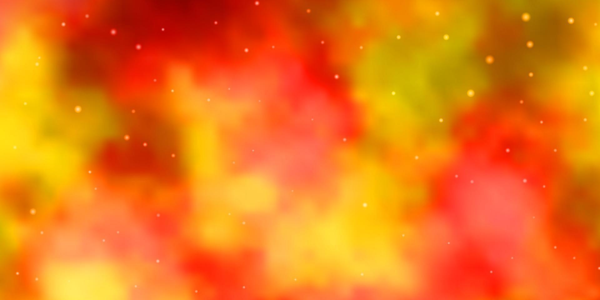 Light Orange vector background with small and big stars.