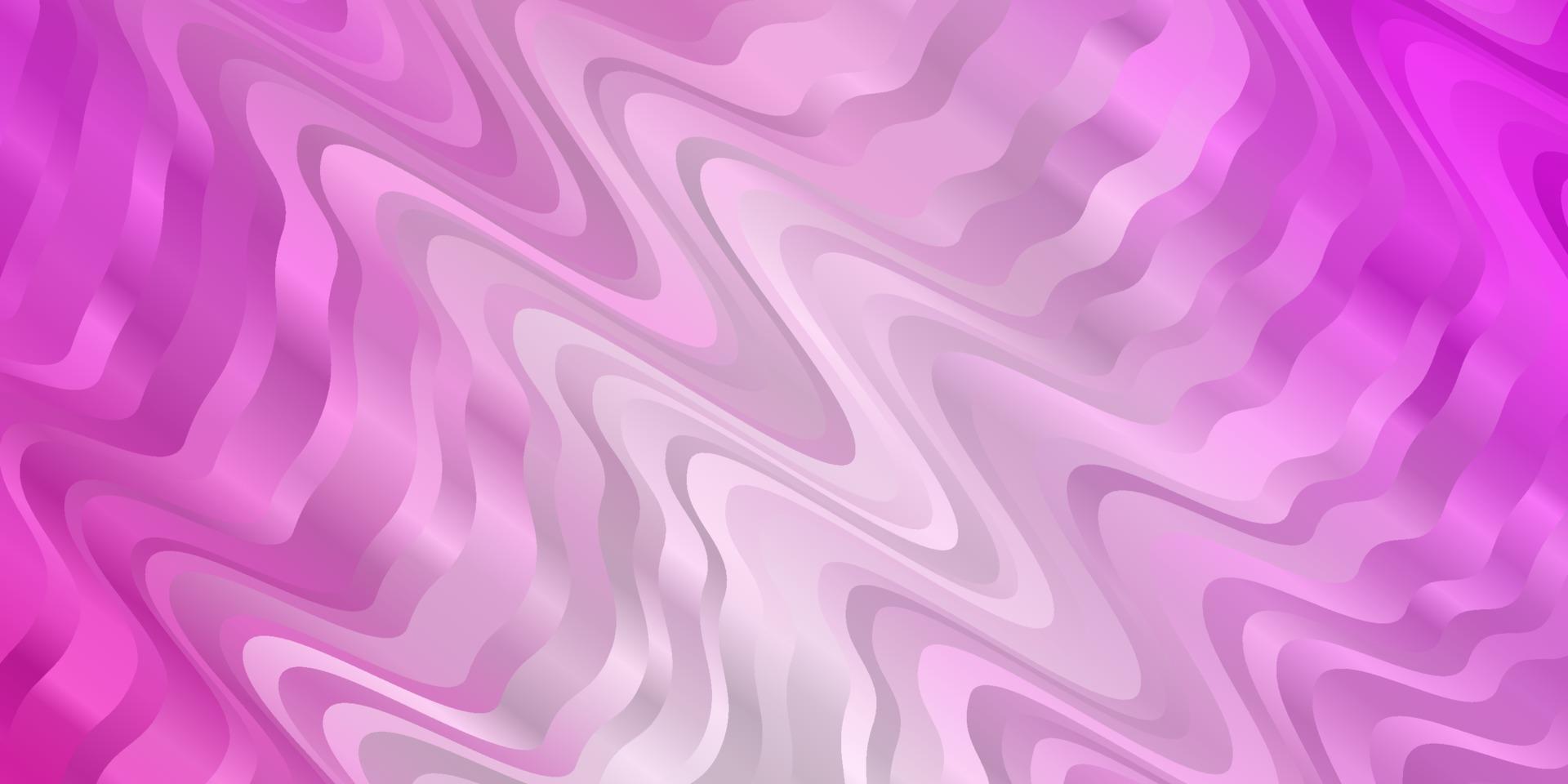 Light Pink vector background with bent lines.