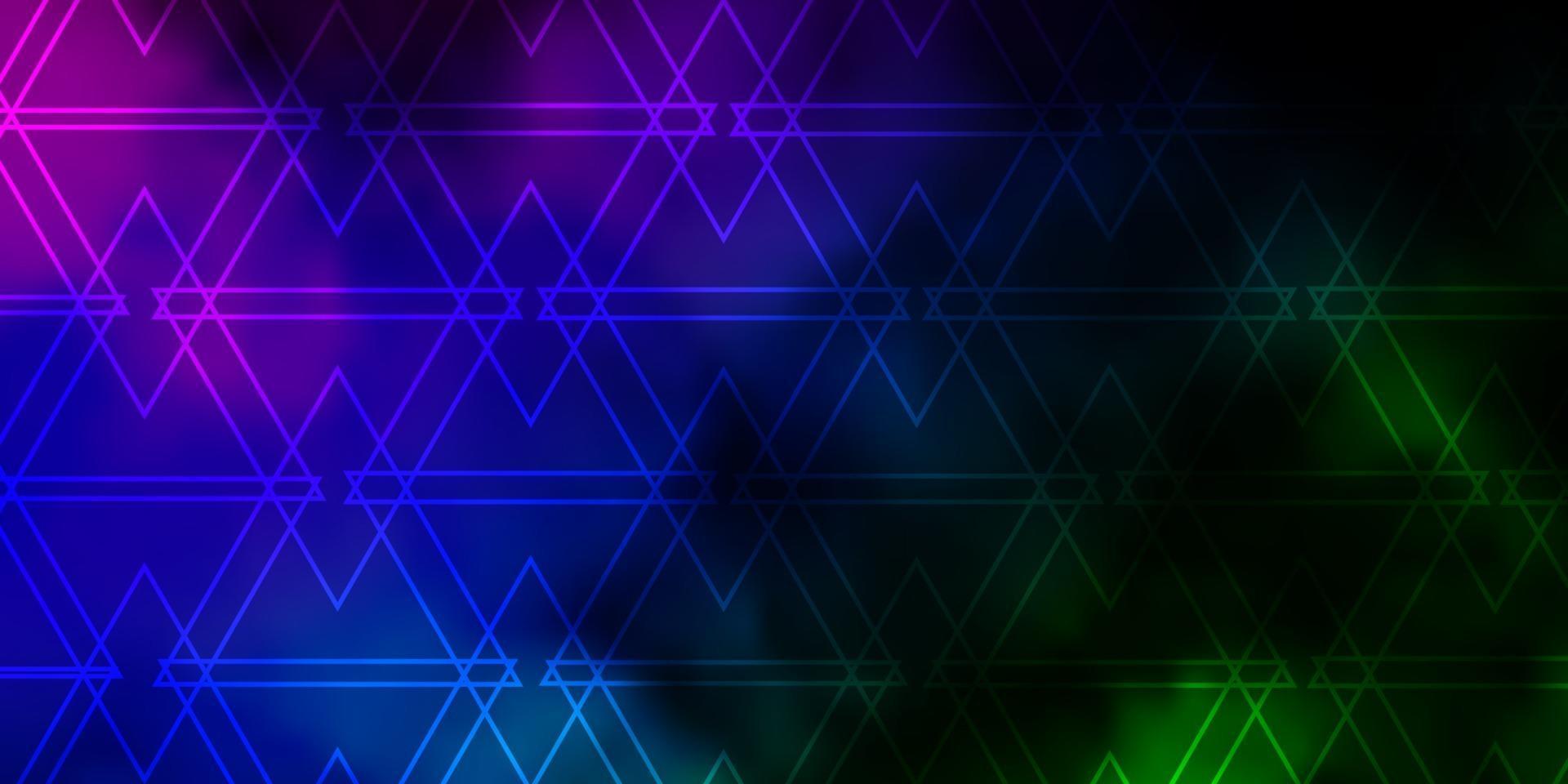 textura de vector multicolor oscuro con estilo triangular.