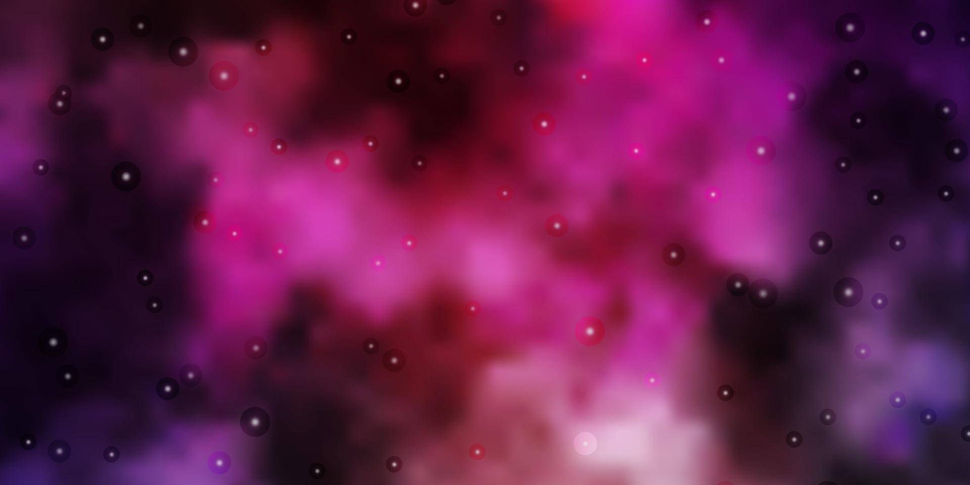 Dark Pink, Blue vector texture with beautiful stars.