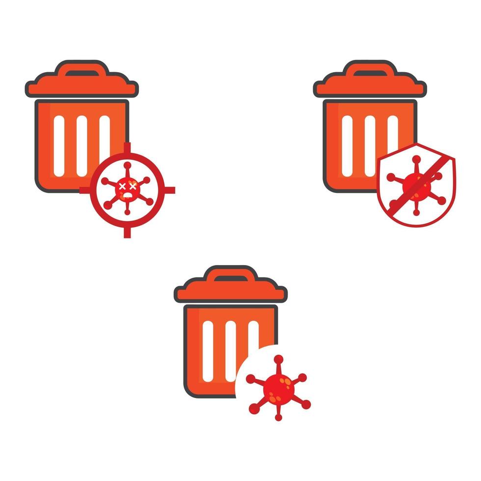 virus with delete illustration design. vector
