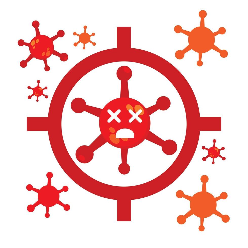 virus illustration design. pandemic virus target. vector
