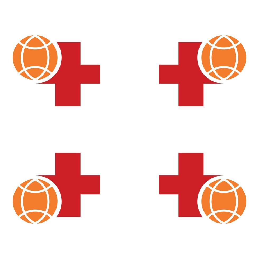 health symbol with globe, pandemic virus illustration design. vector