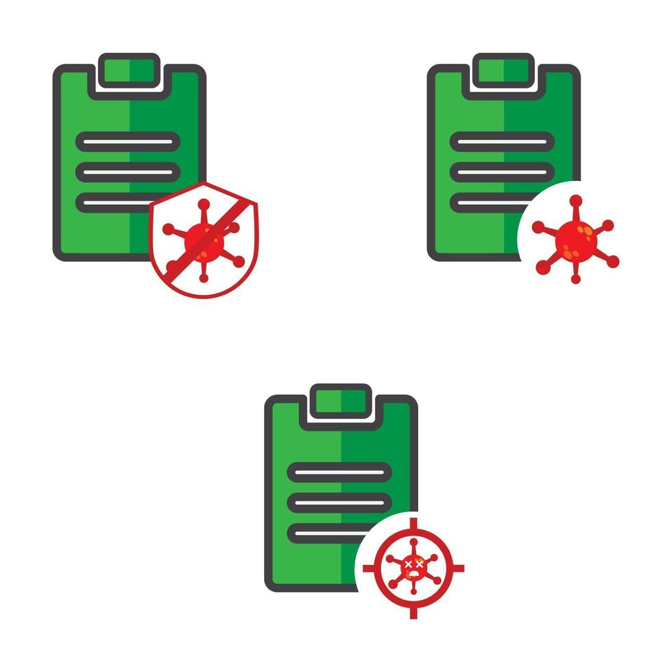 virus with task clipboard illustration design. vector